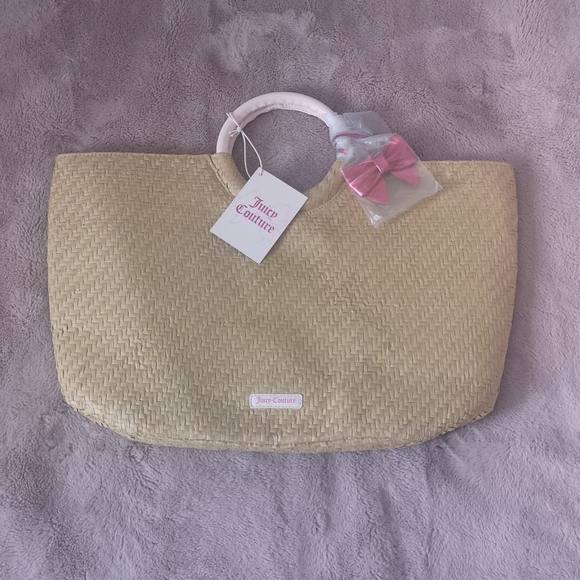 Juicy Couture • Woven Straw Beach Tote Bag NWT - Picture 2 of 6